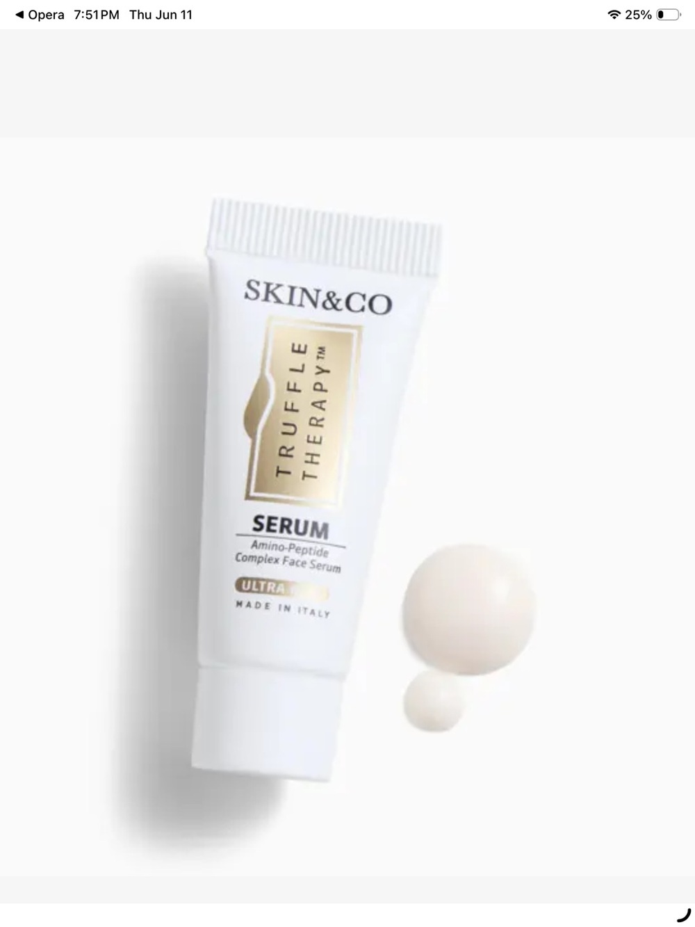 4/25 bundle item. Skin&Co Truffle Serum